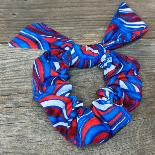 Red, White, and Wave Hair Tie/Scrunchie