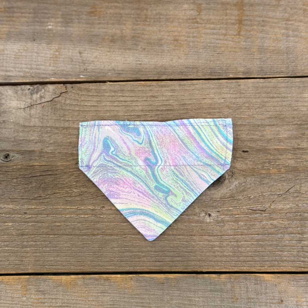 Double-Sided Cat Bandanna - Cotton Candy Dreams & Lavender Haze Plaid