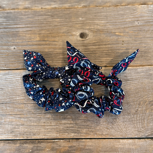 All-American Hair Tie/Scrunchie Set of 2