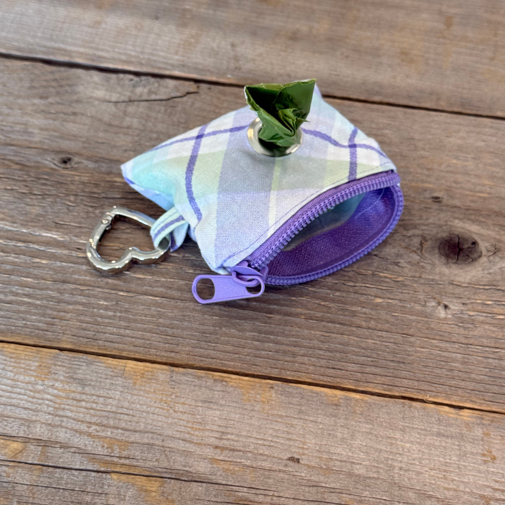 Poop Bag Dispenser - Lavender Haze Plaid