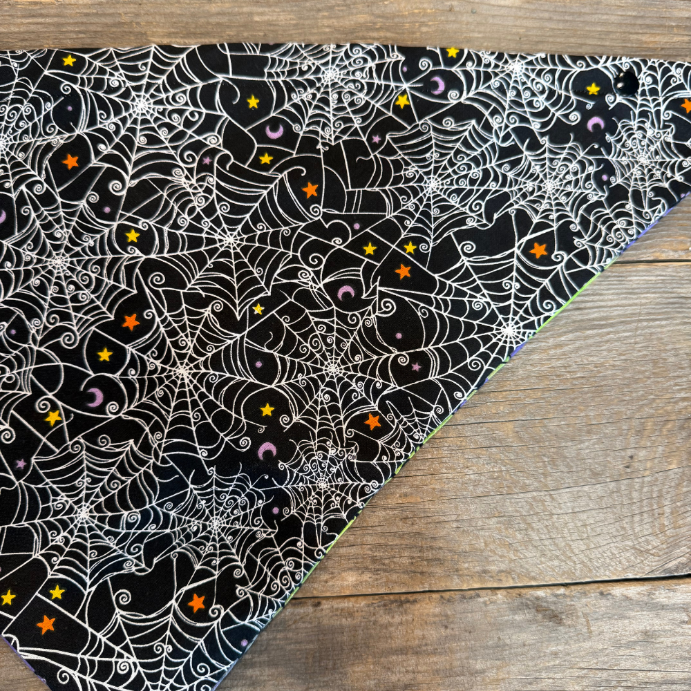 Double-Sided Dog Bandanna - Mystic Webs & Wicked Vines