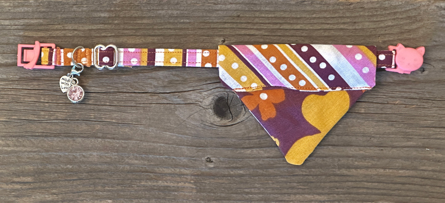 Double-Sided Cat Bandanna - Groovy, Baby! & Yeah, Baby! Yeah!