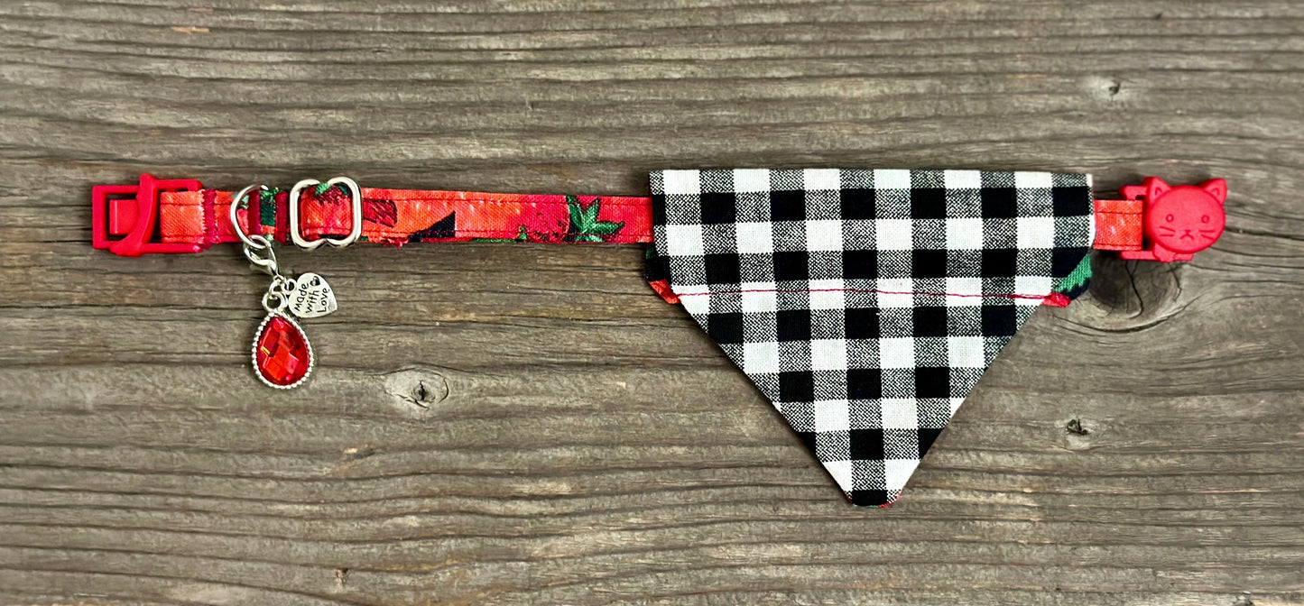 Double-Sided Cat Bandanna - Berrylicious & 50's Diner
