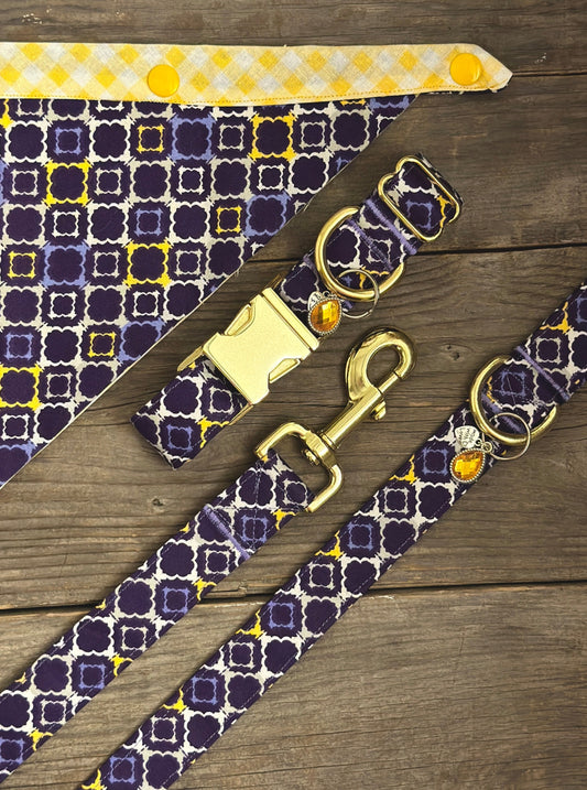 Double-Sided Dog Bandanna - Arabian Nights & Lemon Drop
