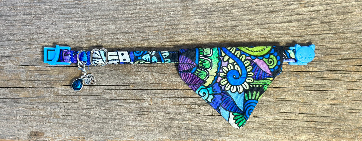 Double-Sided Cat Bandanna - (Zen)tangled in Color