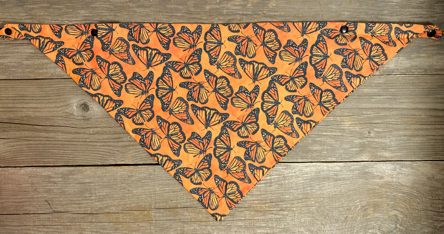 Double-Sided Dog Bandanna - Butterfly Grove