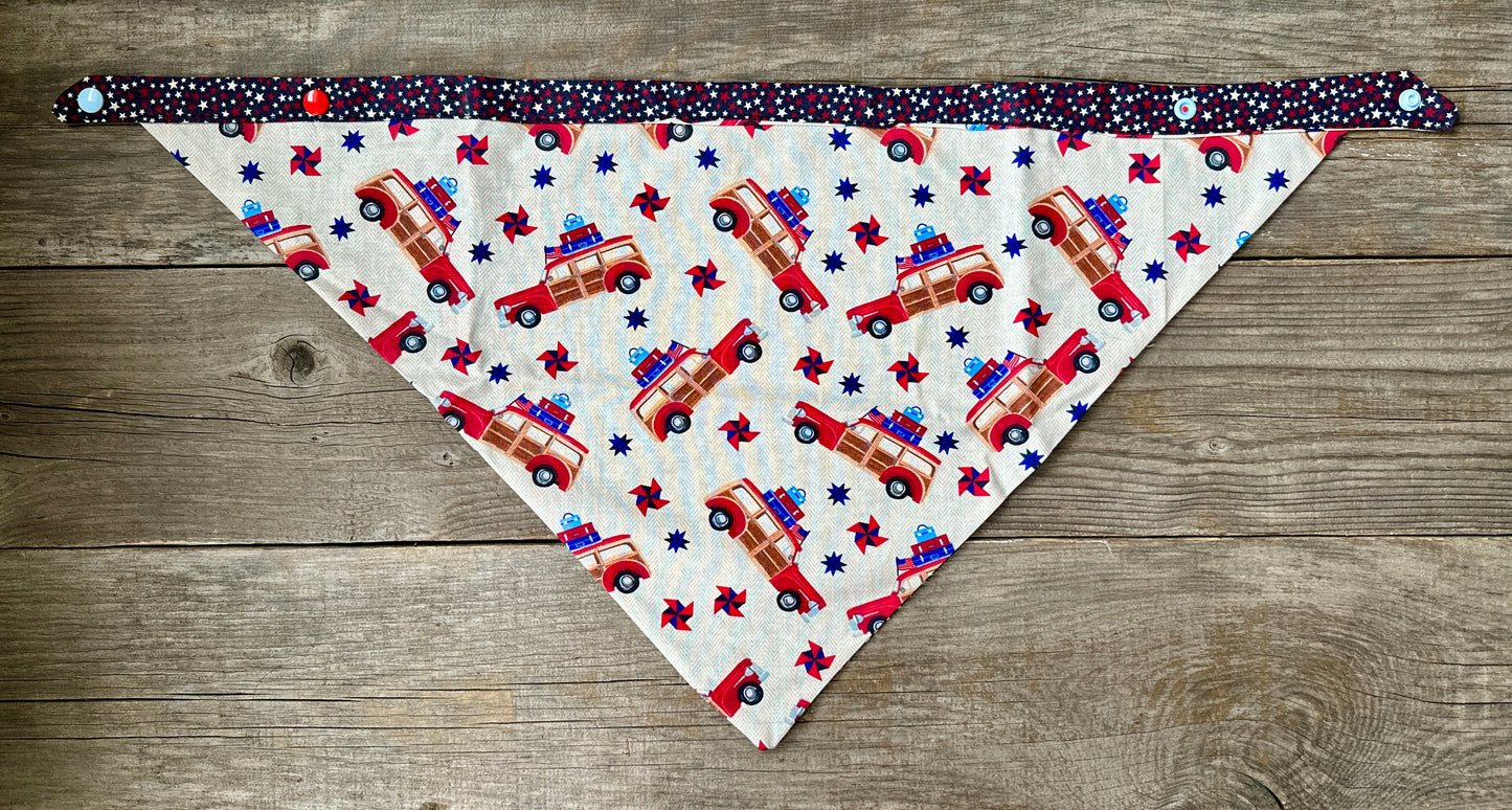 Double-Sided Dog Bandanna - Yankee Doodle