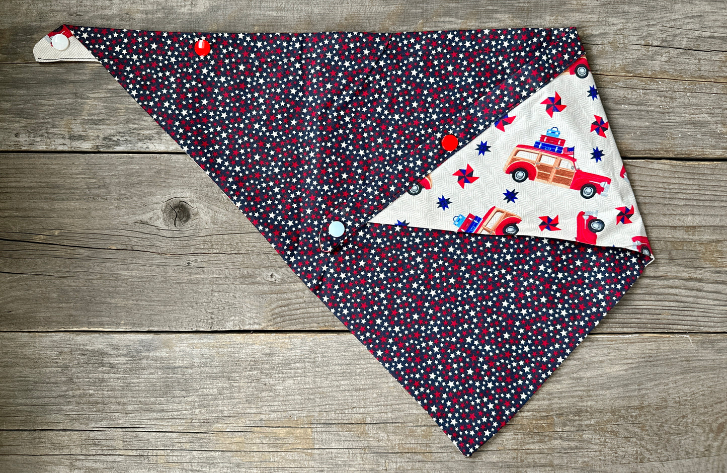 Double-Sided Dog Bandanna - Yankee Doodle
