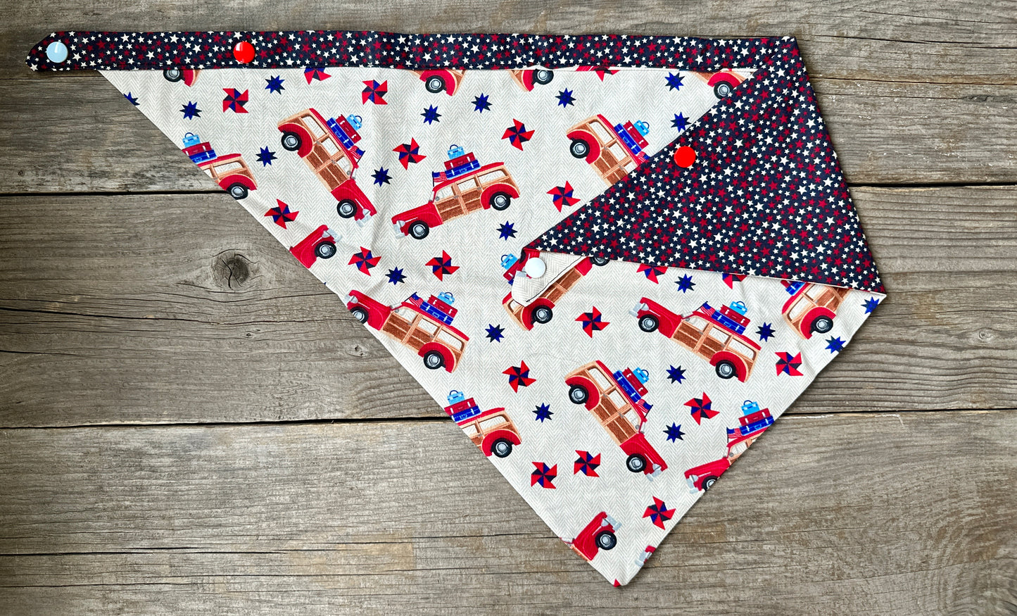 Double-Sided Dog Bandanna - Yankee Doodle