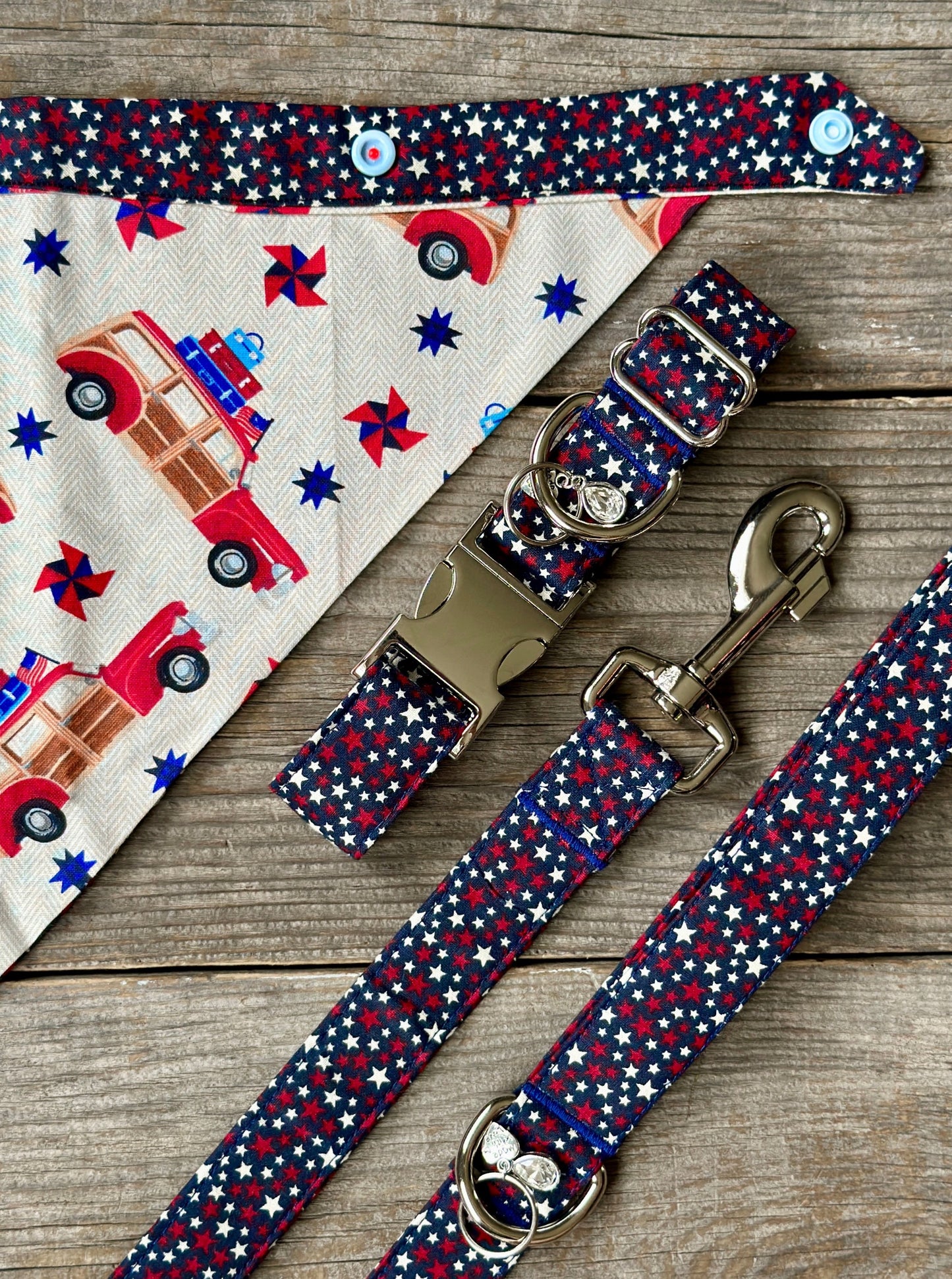 Double-Sided Dog Bandanna - Yankee Doodle