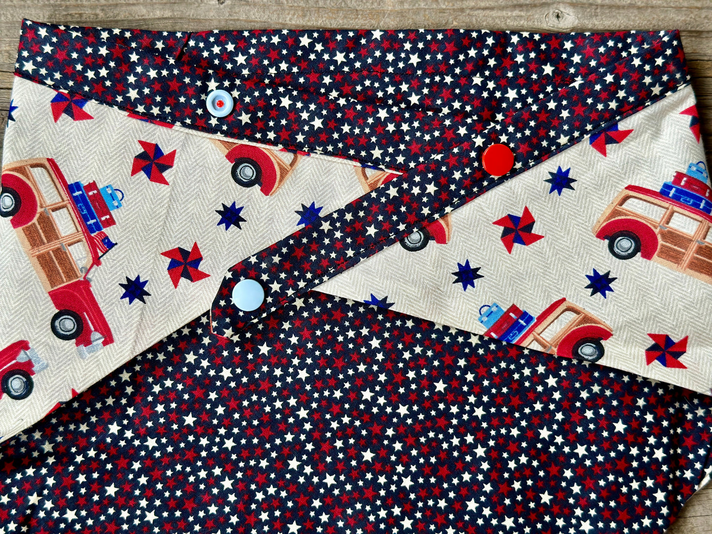 Double-Sided Dog Bandanna - Yankee Doodle