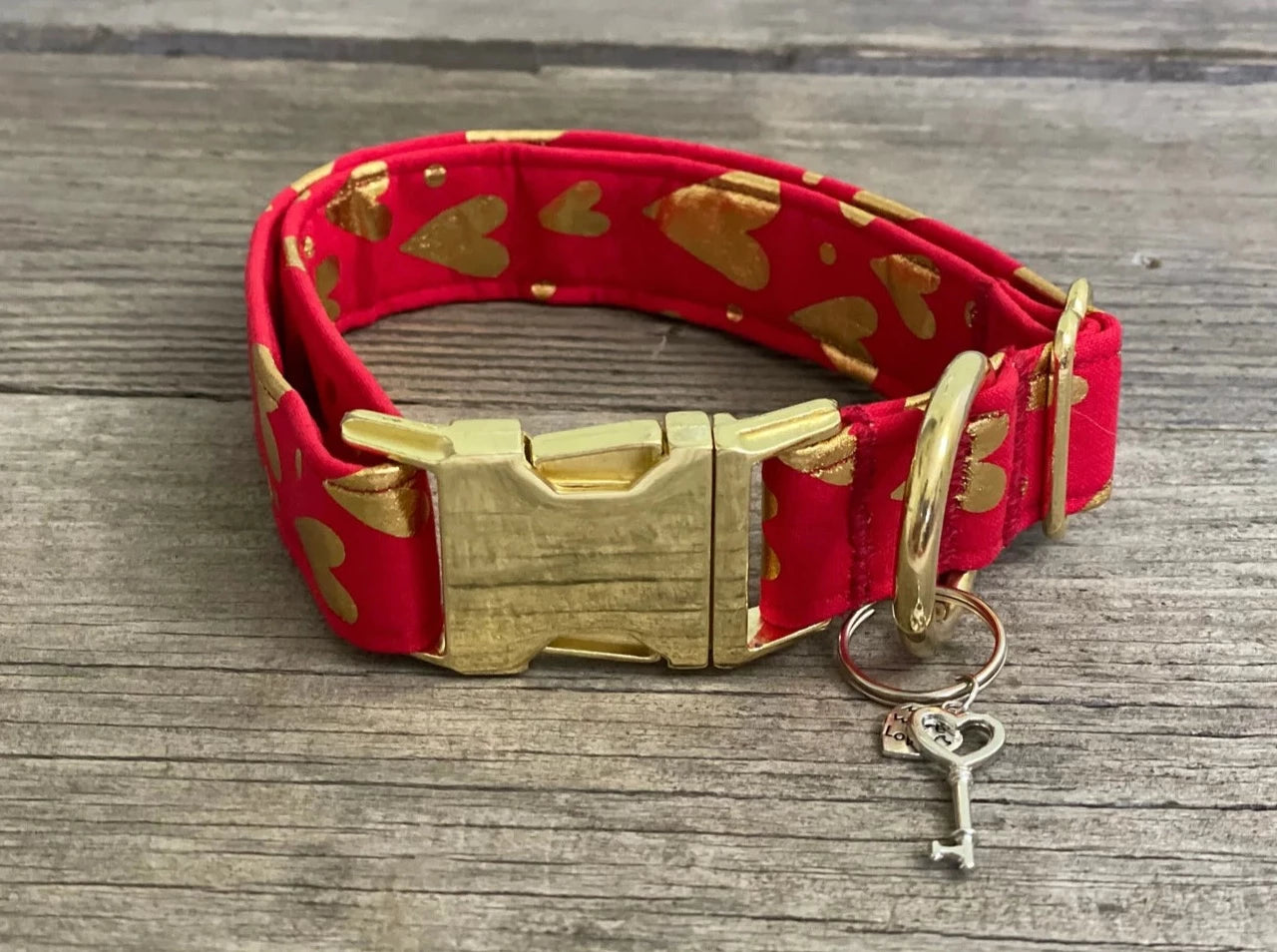 CUSTOM Sweethearts -Dog Collar with Large Girl Bow and 8' Leash