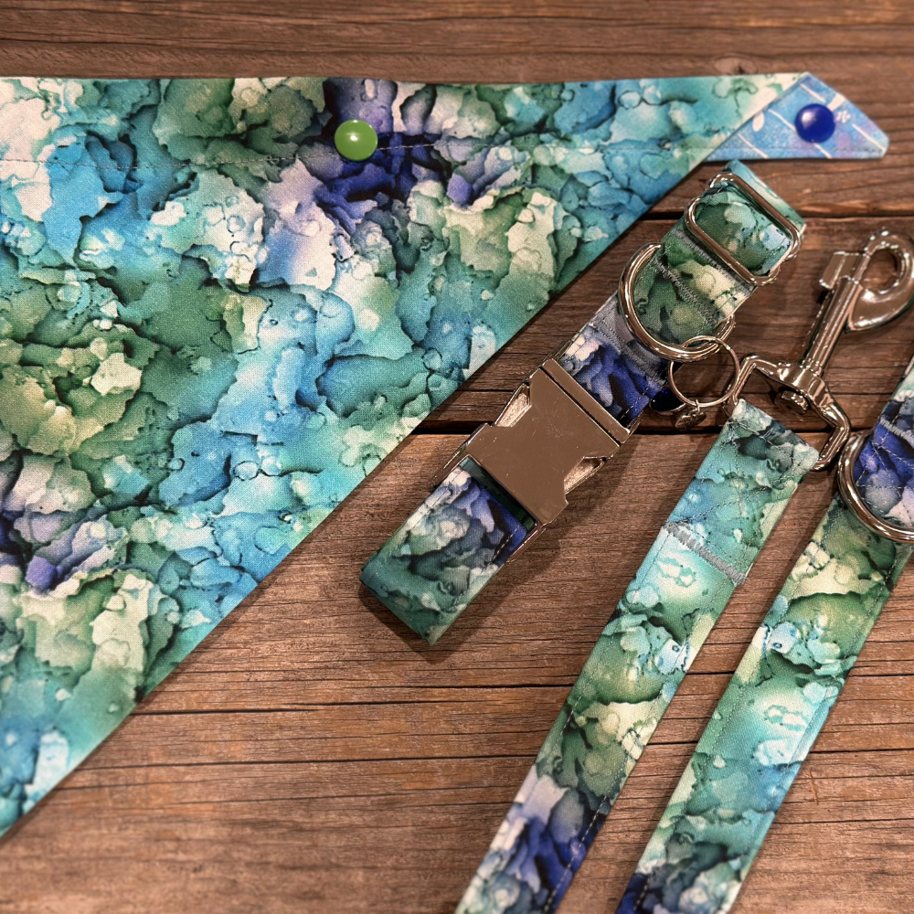 Double-Sided- Dog Bandanna - Dragonfly Dreams & Splash Down