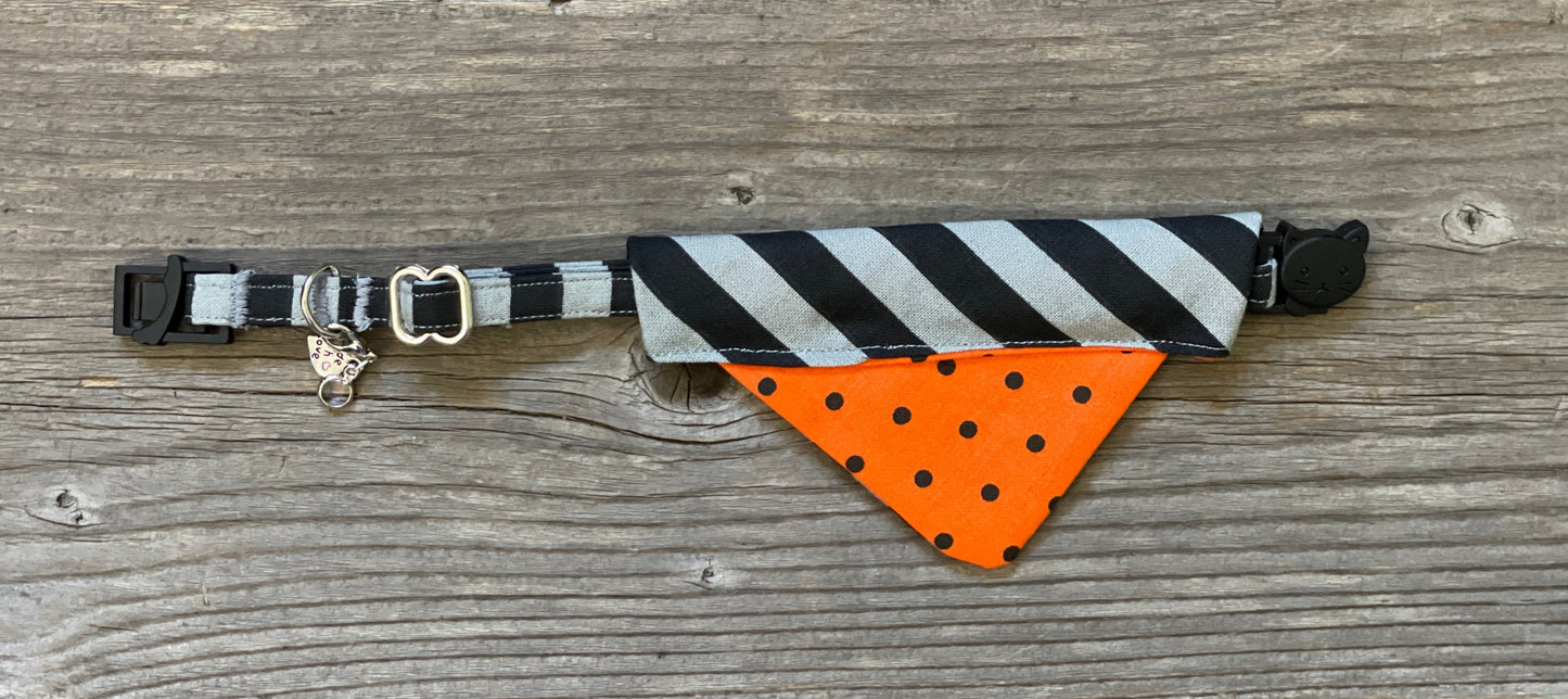 Double-Sided Cat Bandanna -Let the Ghoul Times Roll & Argh me Matey!