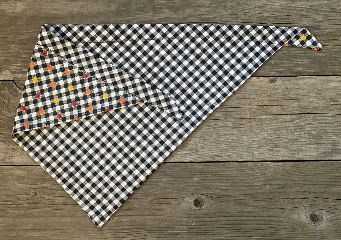 Double-Sided Dog Bandanna - A Picnic in Fall & 50's Diner