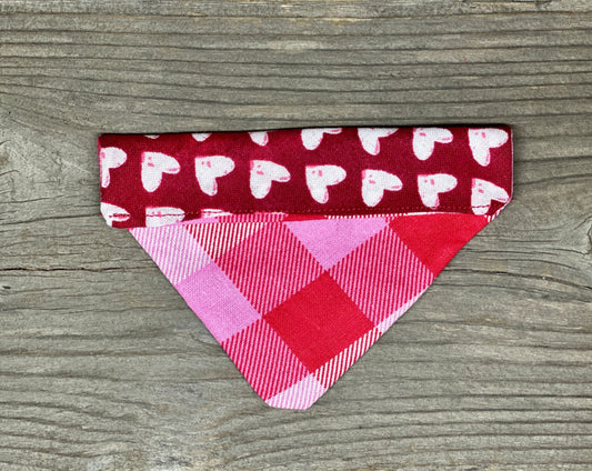 Double-Sided Cat Bandanna - Sweet Talk & Puppy Love