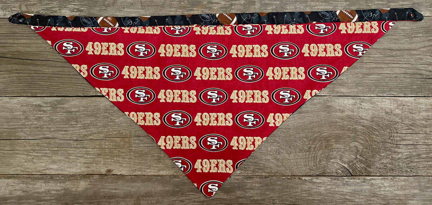 Double-Sided Dog Bandanna - 49ers & Cheer!