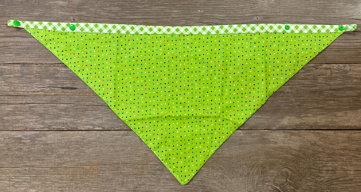 Double-Sided Dog Bandanna - Polka Party & Picnic in the Meadow