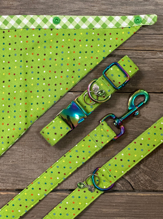 Double-Sided Dog Bandanna - Polka Party & Picnic in the Meadow