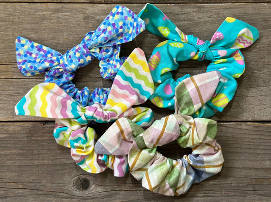Easter and Spring Hair Tie/Scrunchie Set of 4