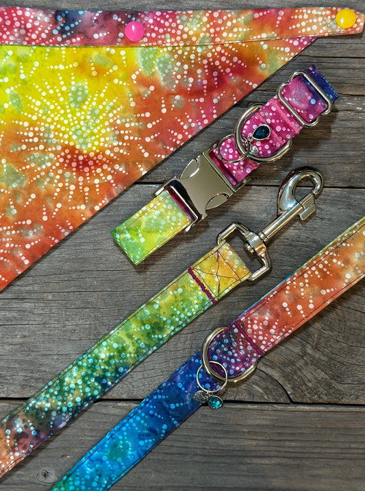 Double-Sided Dog Bandanna - Kaleidoscopic