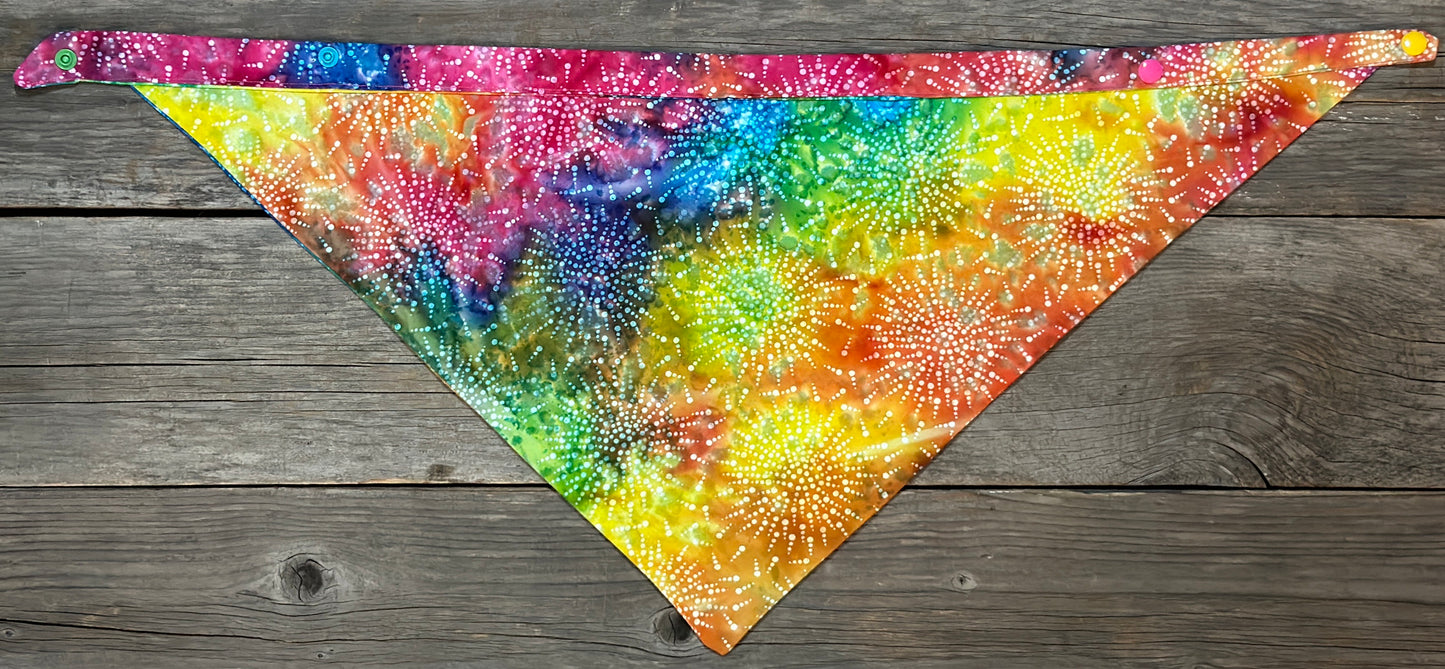 Double-Sided Dog Bandanna - Kaleidoscopic