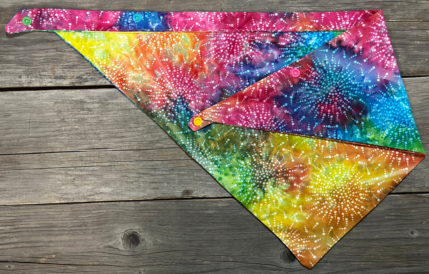 Double-Sided Dog Bandanna - Kaleidoscopic