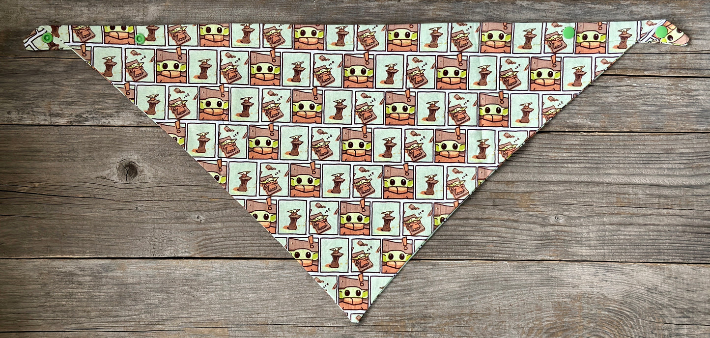 Double-Sided Dog Bandanna - The Adventures of Baby Yoda