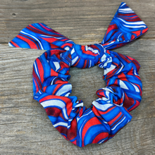 Load image into Gallery viewer, Red, White, and Wave Hair Tie/Scrunchie
