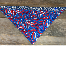 Load image into Gallery viewer, Dog Bandanna - Red, White, and Wave
