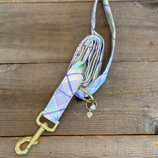 Lavender Haze Plaid -Dog Leash