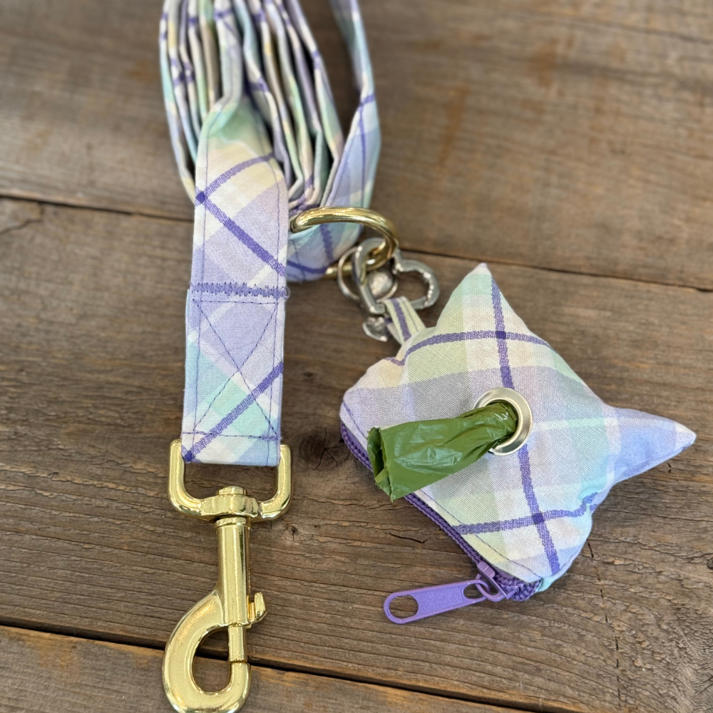 Lavender Haze Plaid -Dog Leash