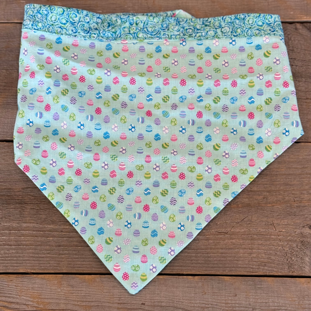 Double-Sided Dog Bandanna - Eggstravagant & Island Lagoon