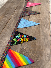 Load image into Gallery viewer, Birthday party set! Banner, Bandanna and Hat - Bunting
