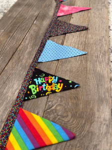 Birthday party set! Banner, Bandanna and Hat - Bunting