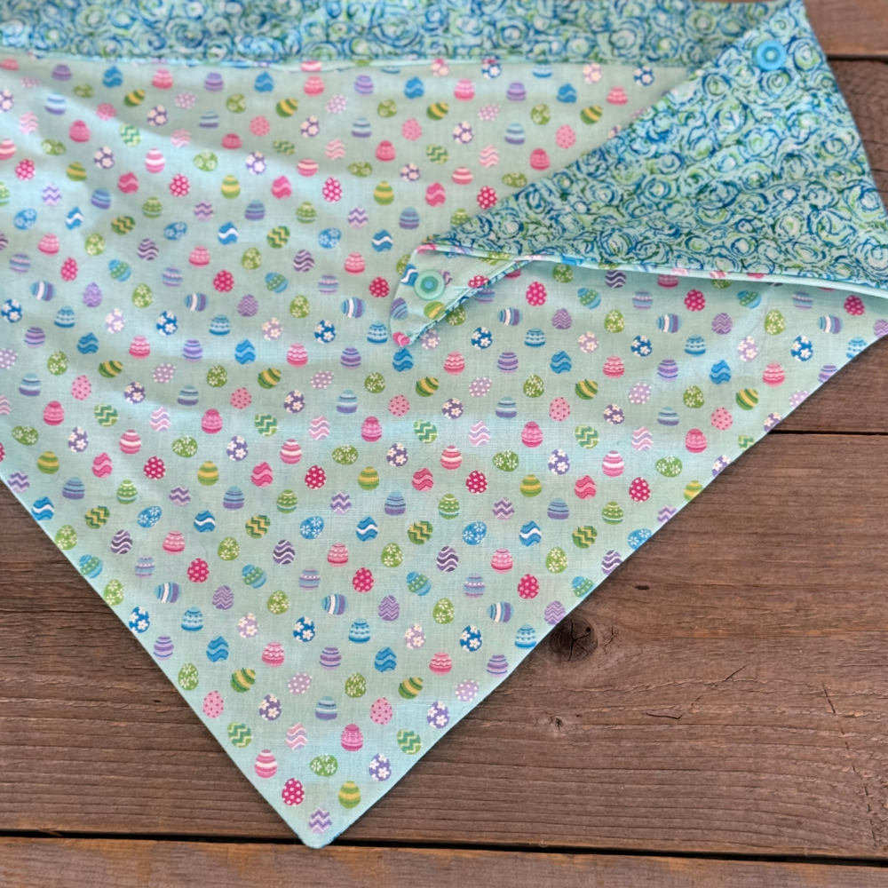 Double-Sided Dog Bandanna - Eggstravagant & Island Lagoon