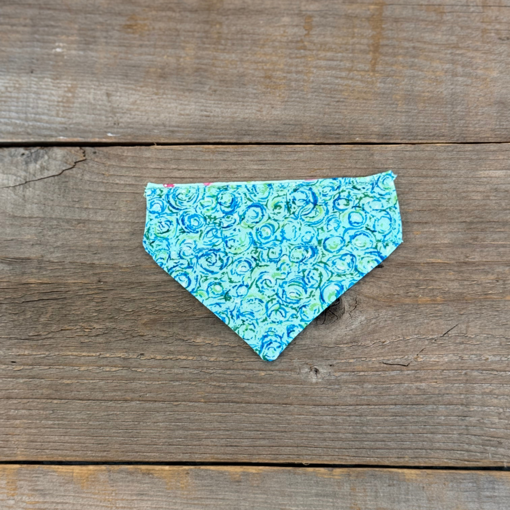 Double-Sided Cat Bandanna - Eggstravagant & Island Lagoon
