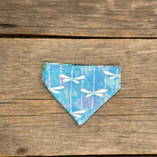 Load image into Gallery viewer, Double-Sided Cat Bandanna - Splash Down &amp; Dragonfly Dreams
