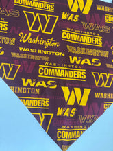 Load image into Gallery viewer, Double-Sided Dog Bandanna - washington Commanders &amp; Cheer!
