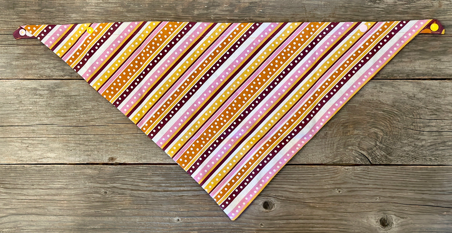 Double-Sided Dog Bandanna - Groovy, Baby! & Yeah, Baby! Yeah!