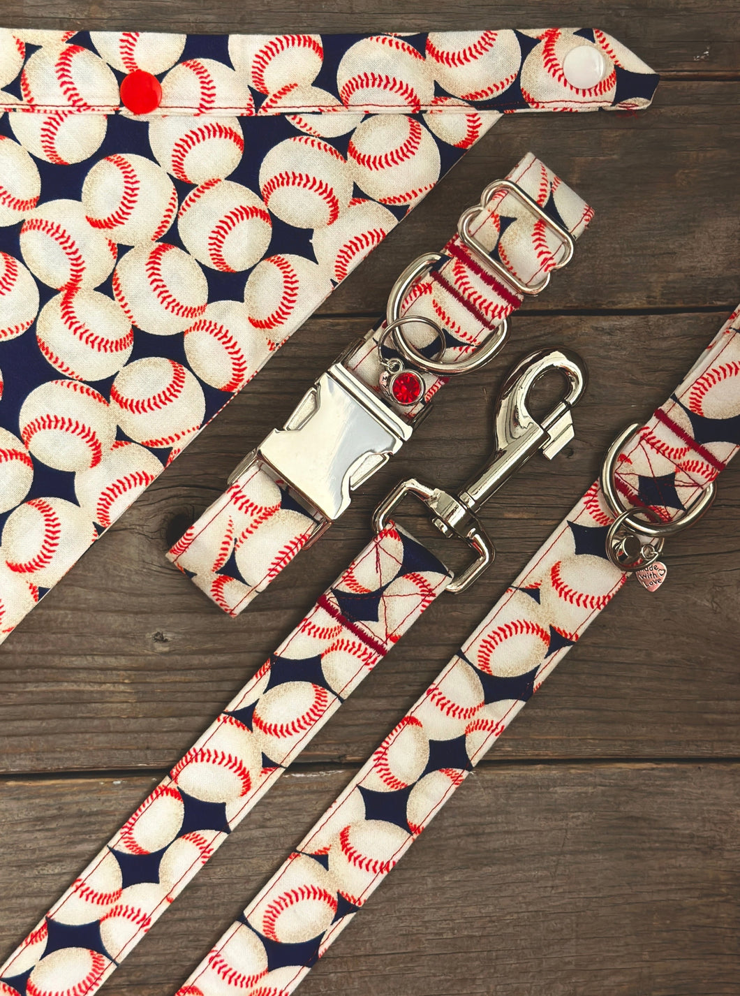 Double-Sided Dog Bandanna - Hey, Batter Batter!