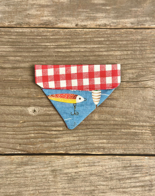 Double-Sided Cat Bandanna - Fishin' Frenzy & Picnic For Two