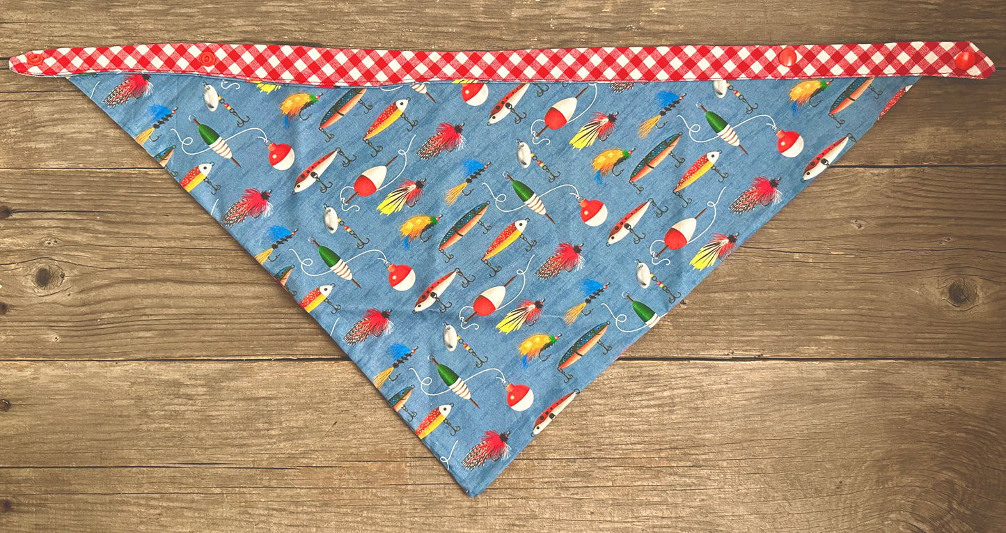 Double-Sided Dog Bandanna - Fishin' Frenzy & Picnic For Two