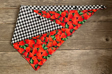 Load image into Gallery viewer, Double-Sided Dog Bandanna - Berrylicious &amp; 50&#39;s Diner
