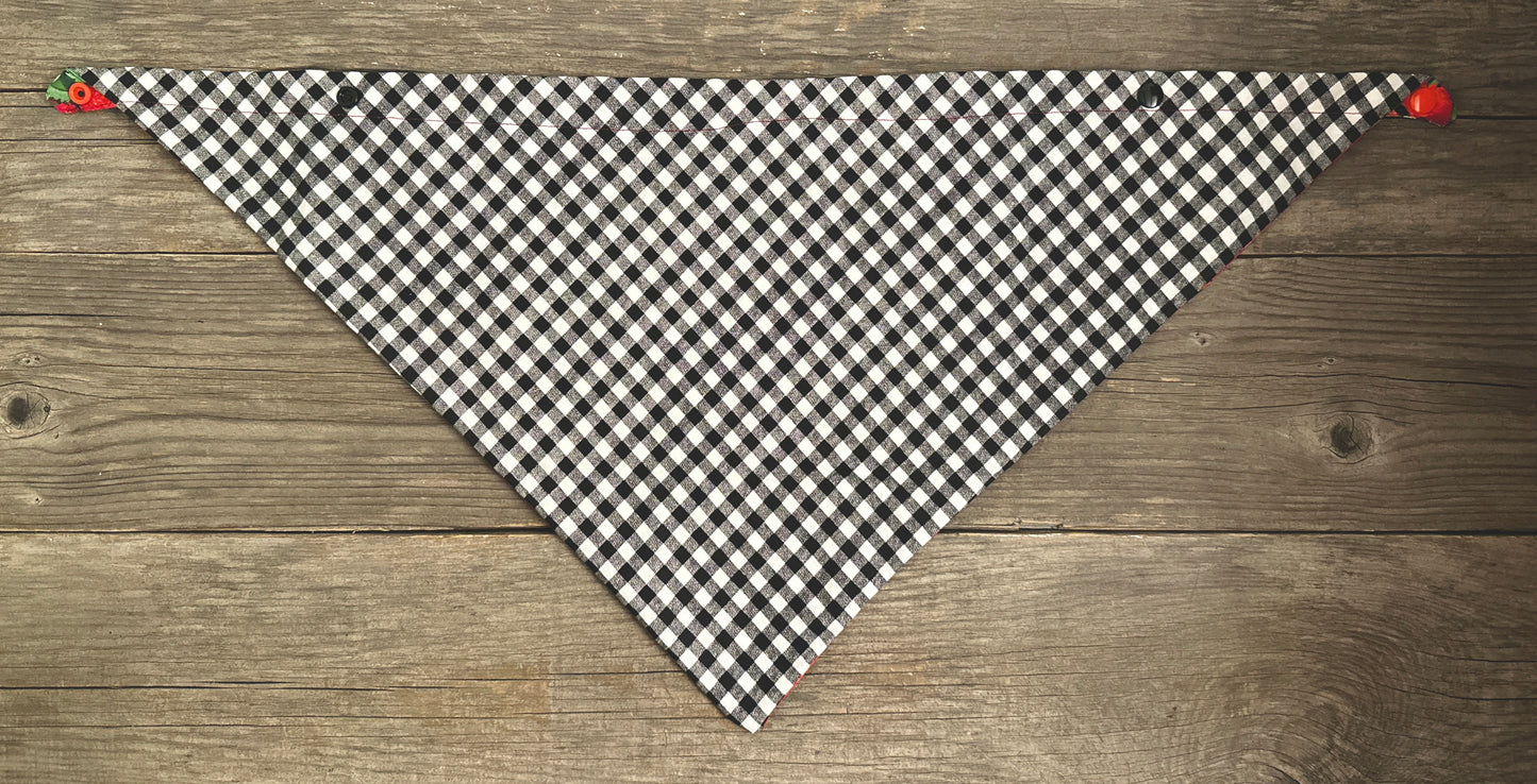 Double-Sided Dog Bandanna - Berrylicious & 50's Diner