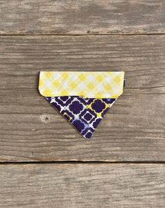 Double-Sided Cat Bandanna - Lemon Drop & Arabian Nights