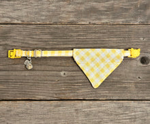 Load image into Gallery viewer, Double-Sided Cat Bandanna - Lemon Drop &amp; Arabian Nights
