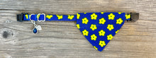 Load image into Gallery viewer, Double-Sided Cat Bandanna - Daisy Delight
