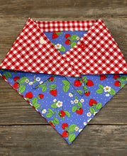 Load image into Gallery viewer, Dog Bandanna - Strawberry Daiquiri &amp; Picnic for Two
