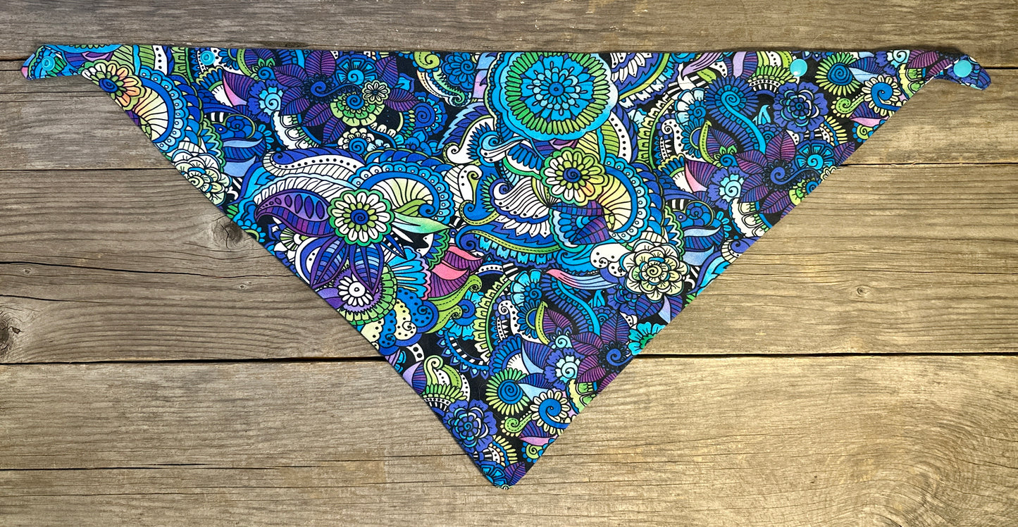 Double-Sided Dog Bandanna - (Zen)tangled in Color
